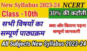 Rajasthan Board Class 10th Syllabus