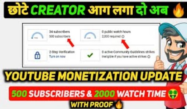 YouTube Monetization 500 Subscribers
