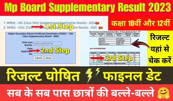 MP Board 10th 12th Supplementary Results