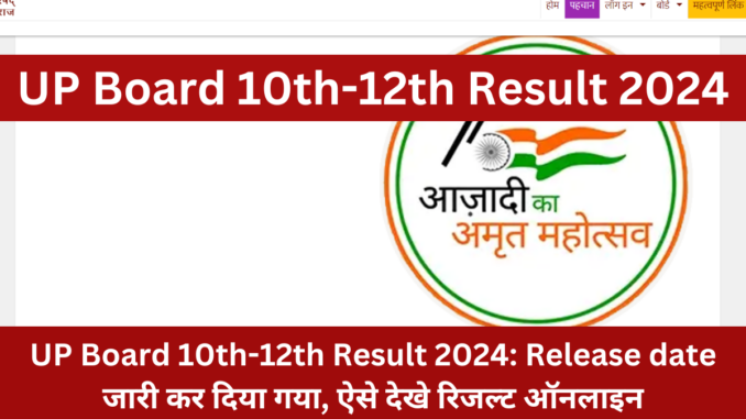 UP Board 10th-12th Result 2024